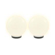 Lampe à LED sous forme de boule 2 pcs Sphérique 25 cm PMMA 