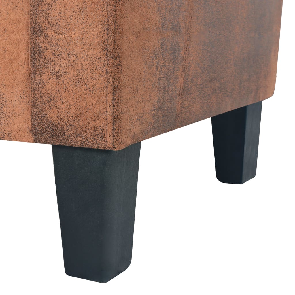 Ensemble de canapés 2 pcs Daim synthétique Marron
