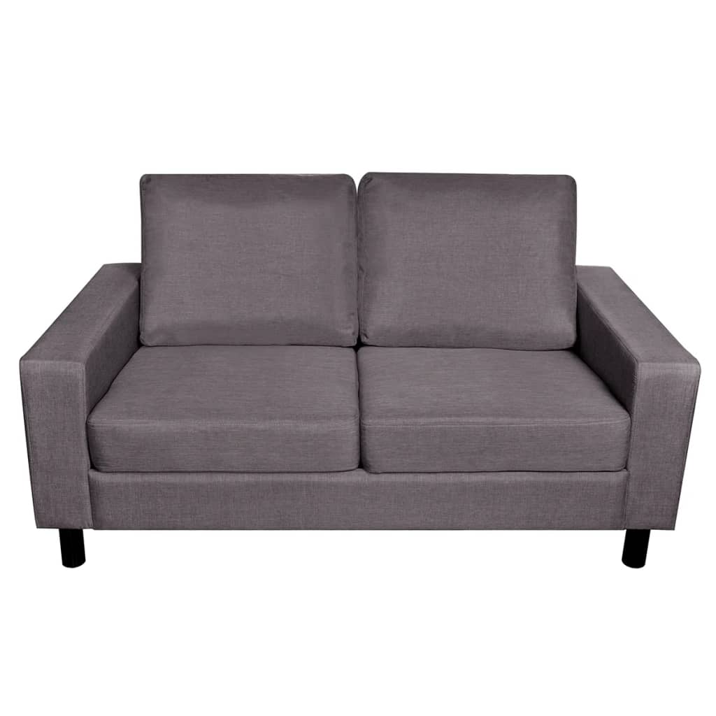  Canapé à 2 places Tissu Gris foncé