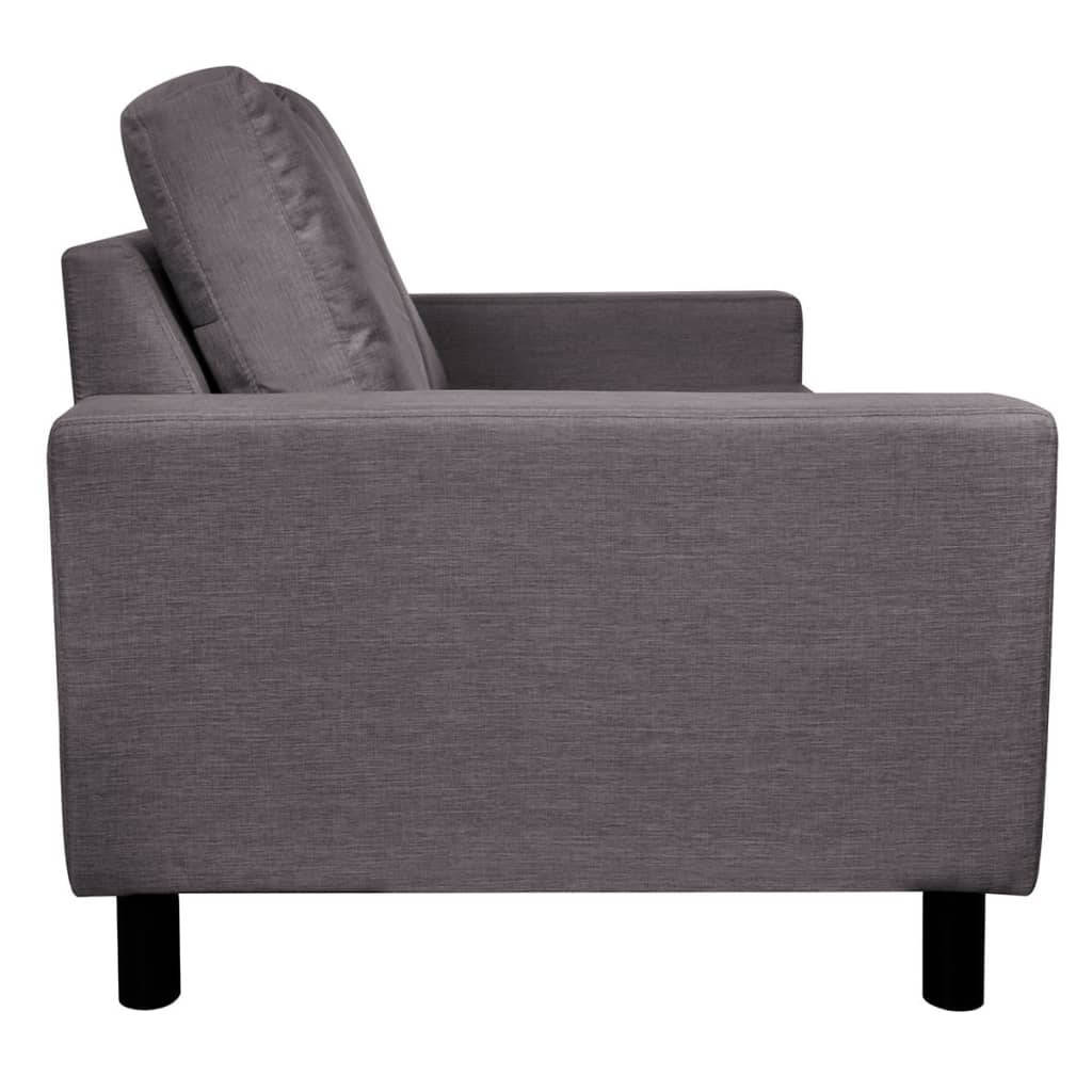  Canapé à 2 places Tissu Gris foncé