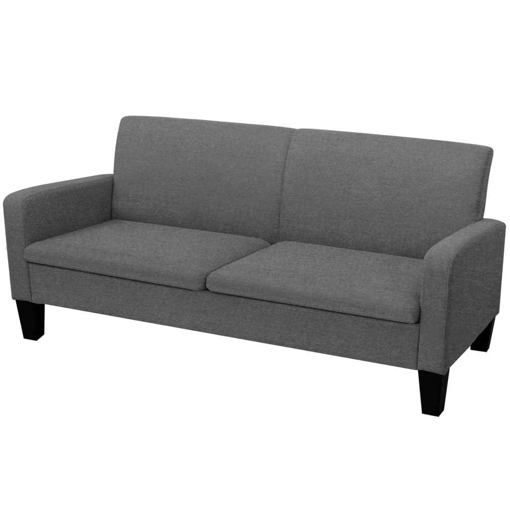  Canapé à 3 places 180 x 65 x 76 cm Gris foncé