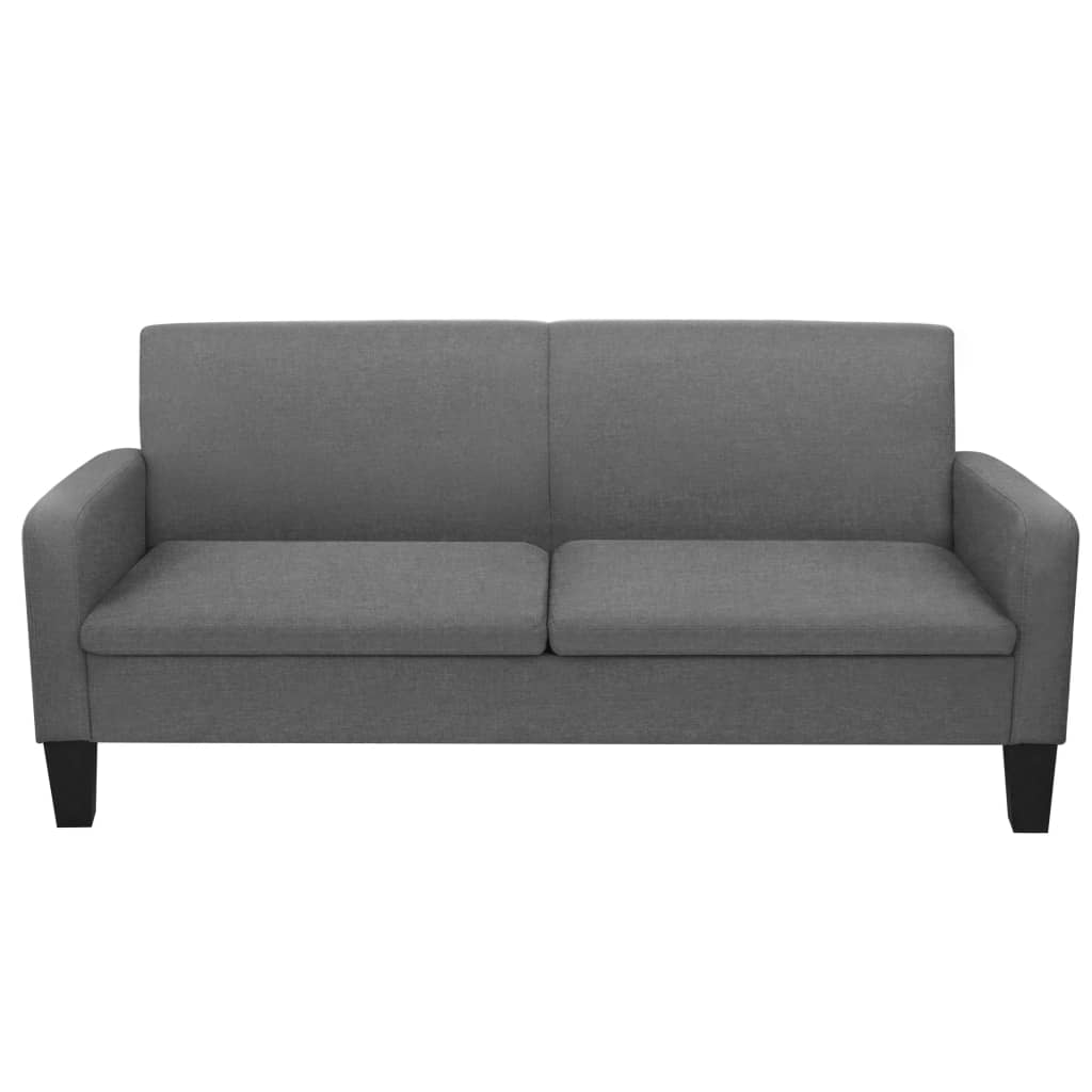  Canapé à 3 places 180 x 65 x 76 cm Gris foncé