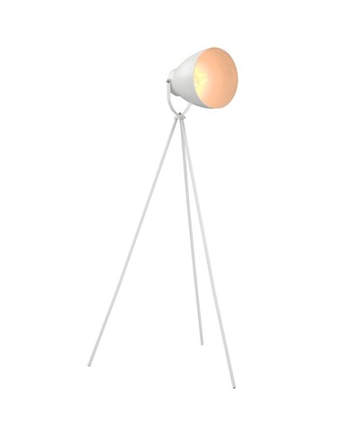 Lampadaire trépied Métal Blanc E27