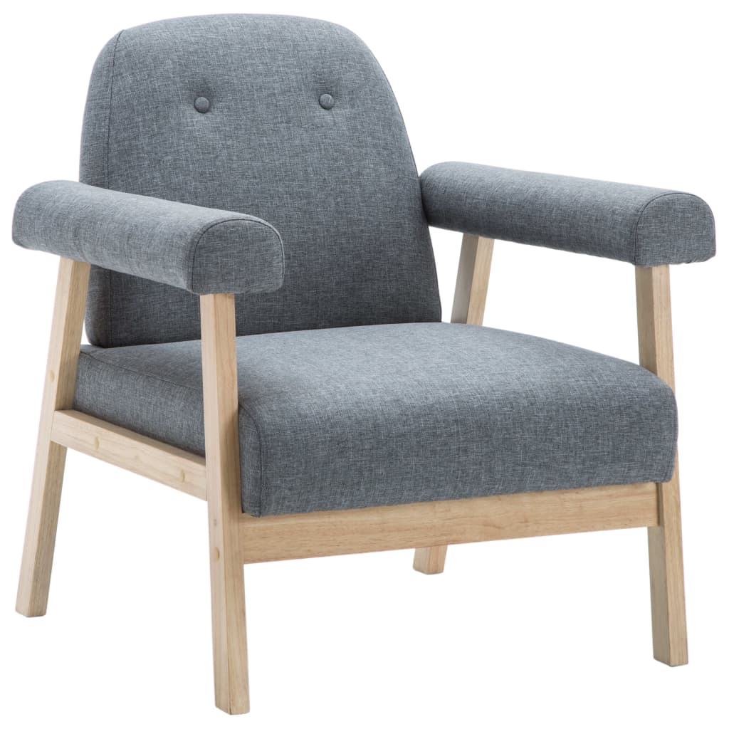  Ensemble de canapé pour 3 personnes 2 pcs Tissu Gris clair