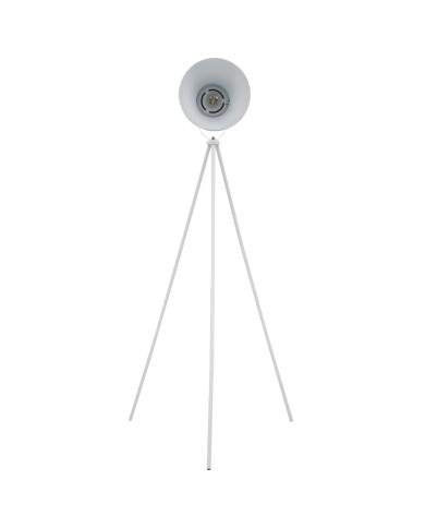 Lampadaire trépied Métal Blanc E27