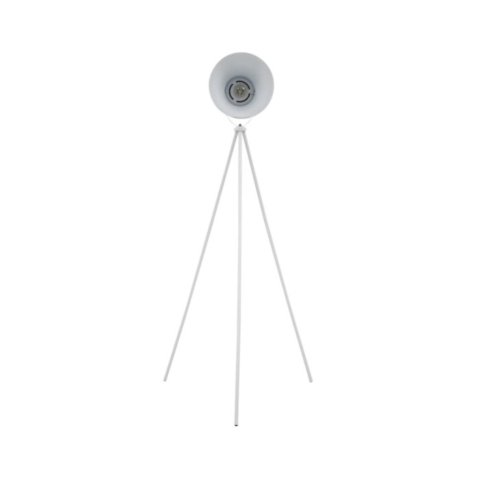 Lampadaire trépied Métal Blanc E27