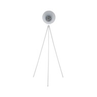 Lampadaire trépied Métal Blanc E27