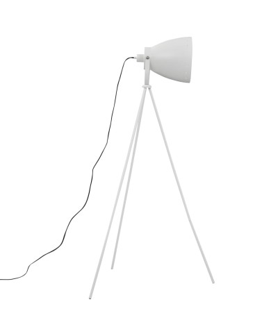 Lampadaire trépied Métal Blanc E27