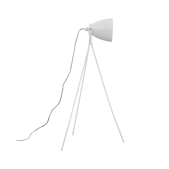 Lampadaire trépied Métal Blanc E27
