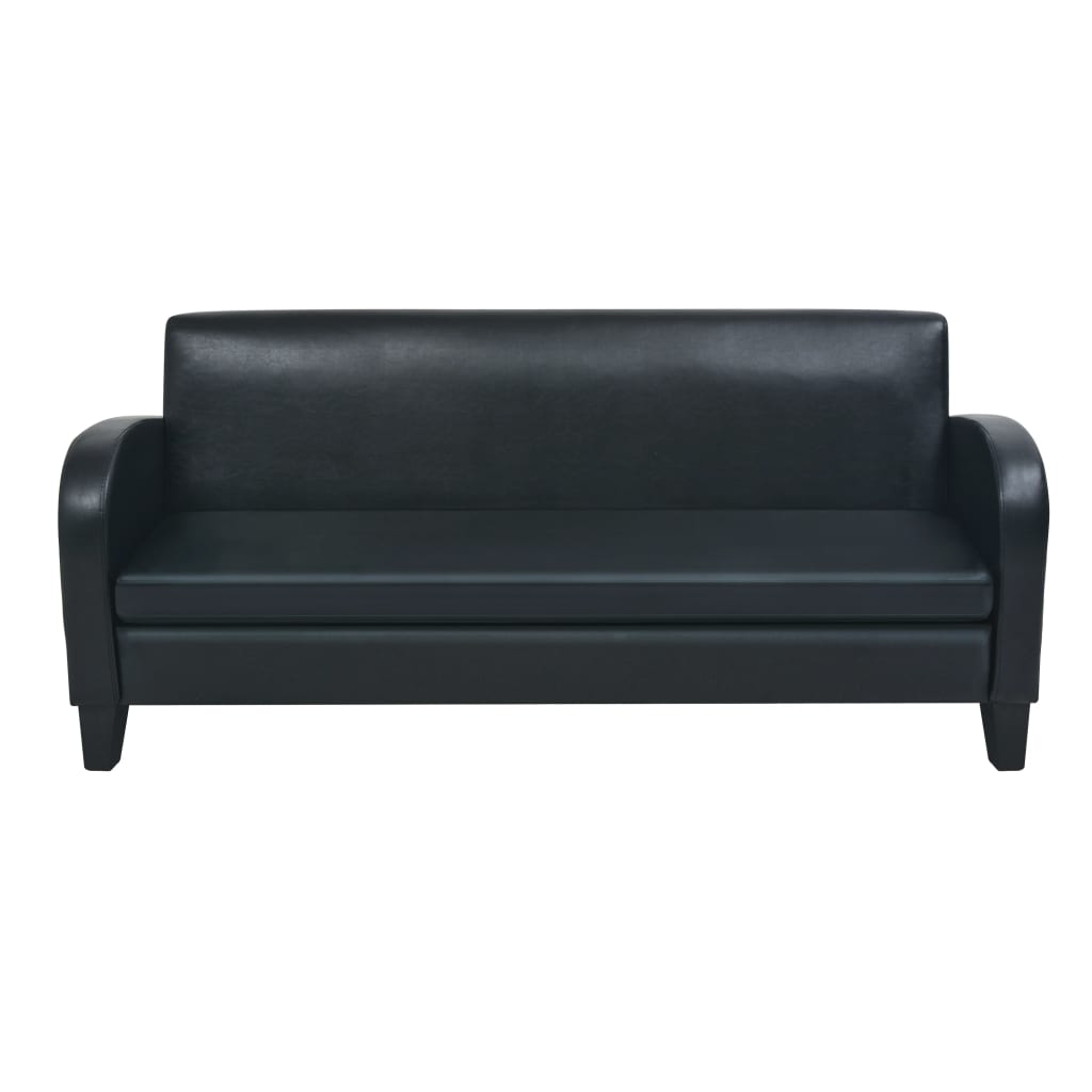  Ensemble de canapés 2 pcs cuir synthétique noir
