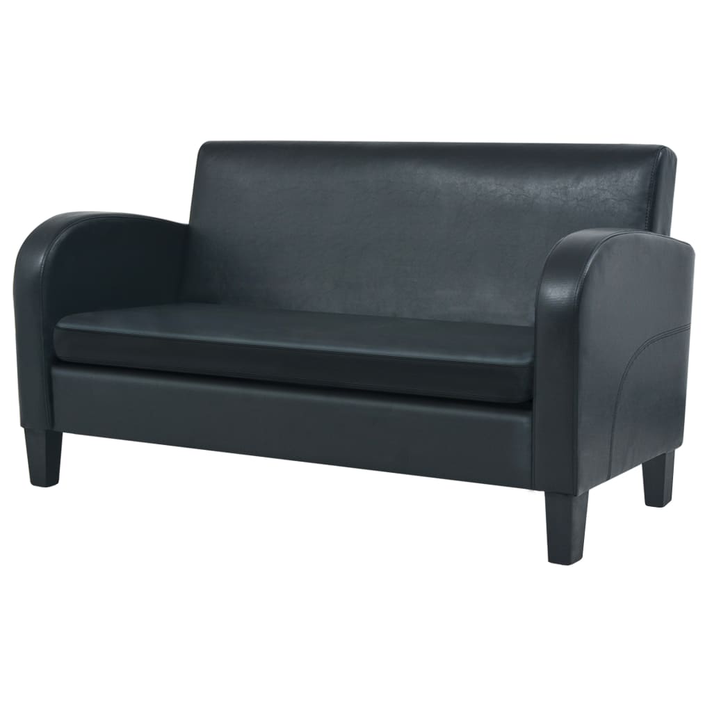 Ensemble de canapés 2 pcs cuir synthétique noir