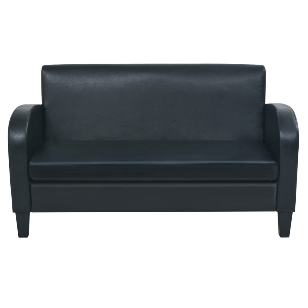  Ensemble de canapés 2 pcs cuir synthétique noir