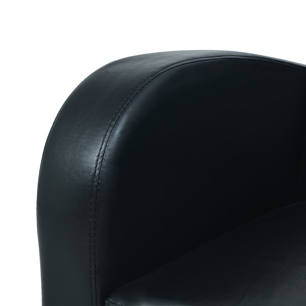  Ensemble de canapés 2 pcs cuir synthétique noir