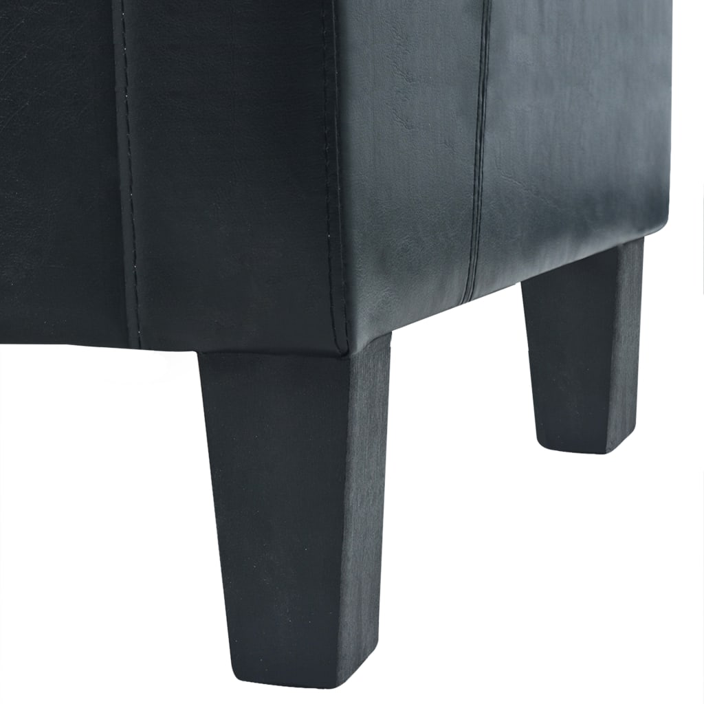  Ensemble de canapés 2 pcs cuir synthétique noir