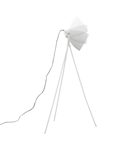 Lampadaire trépied Métal Blanc E27