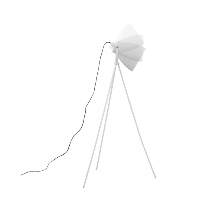 Lampadaire trépied Métal Blanc E27