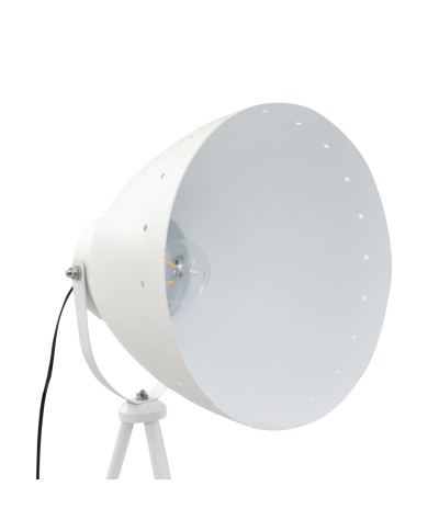 Lampadaire trépied Métal Blanc E27