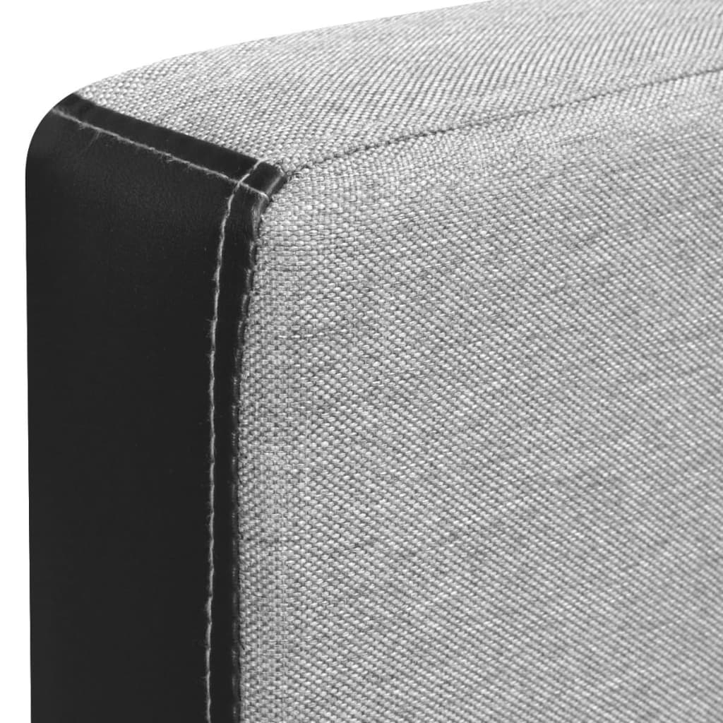  Canapé-lit d'angle tissu 218 x 155 x 69 cm noir et gris