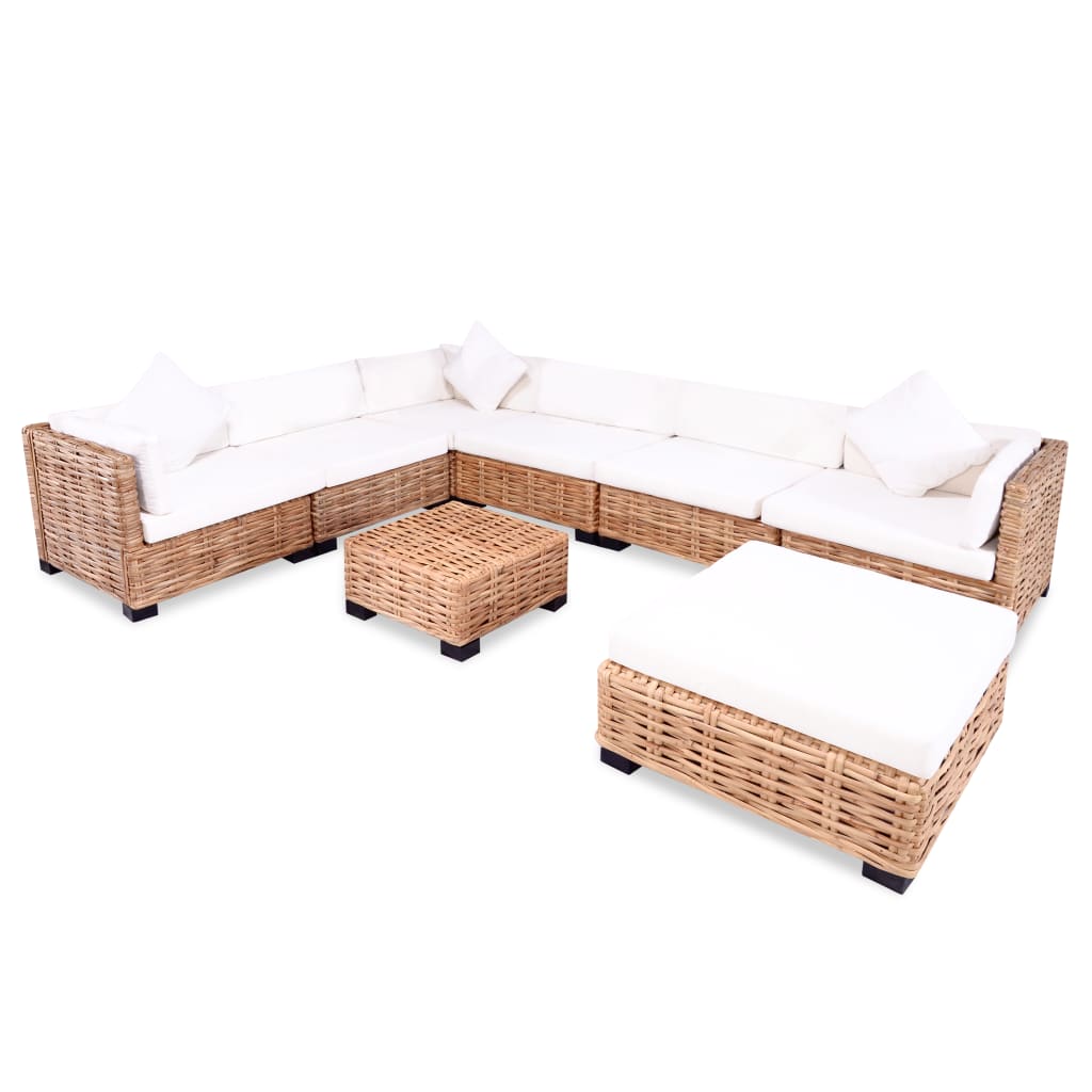  Jeu de canapés 27 pcs Rotin naturel