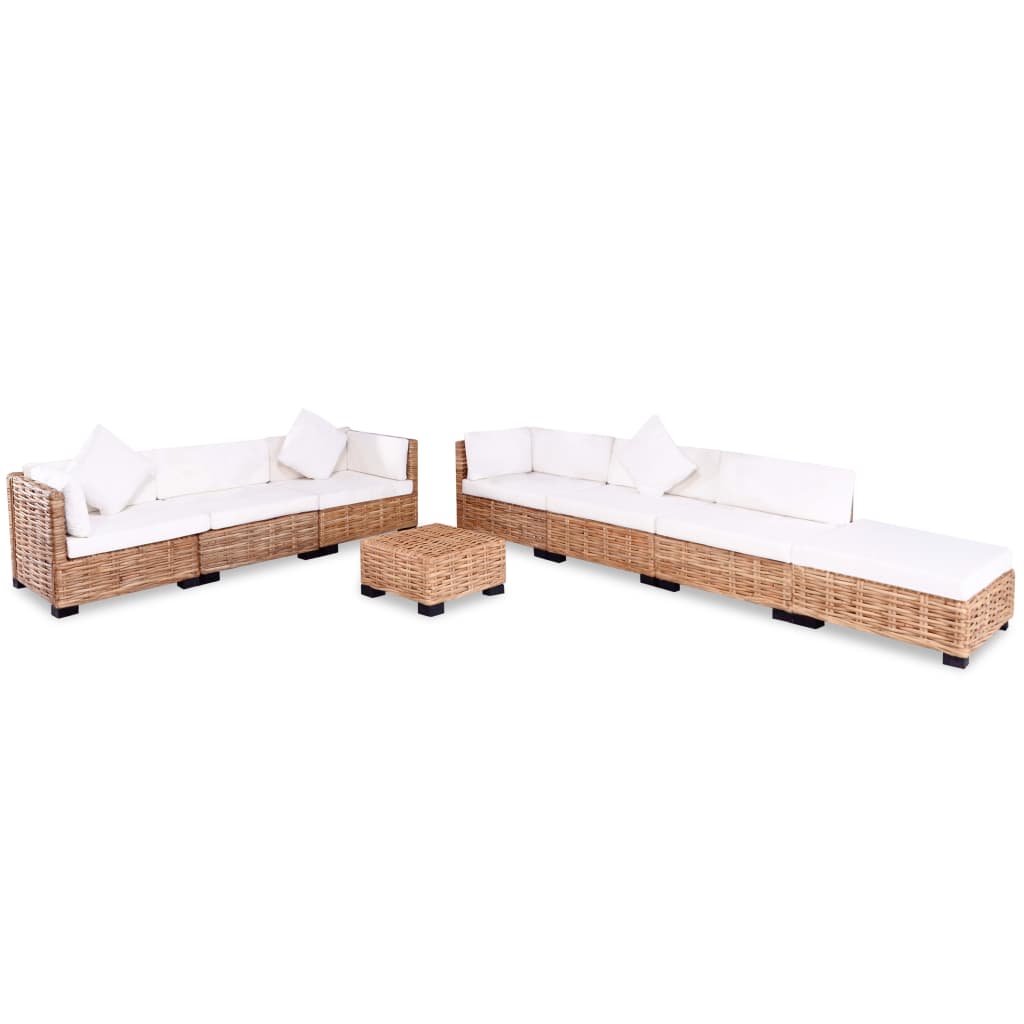  Jeu de canapés 27 pcs Rotin naturel