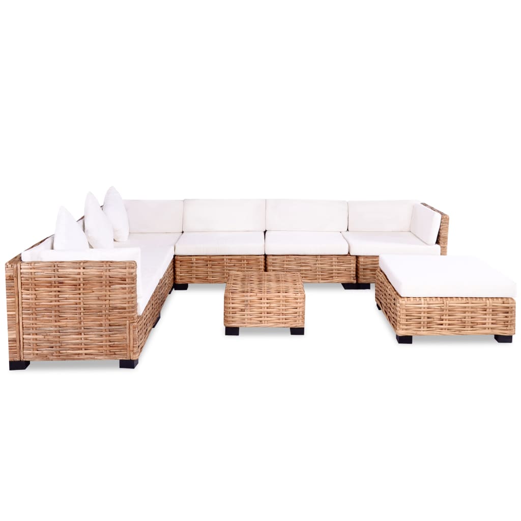  Jeu de canapés 27 pcs Rotin naturel