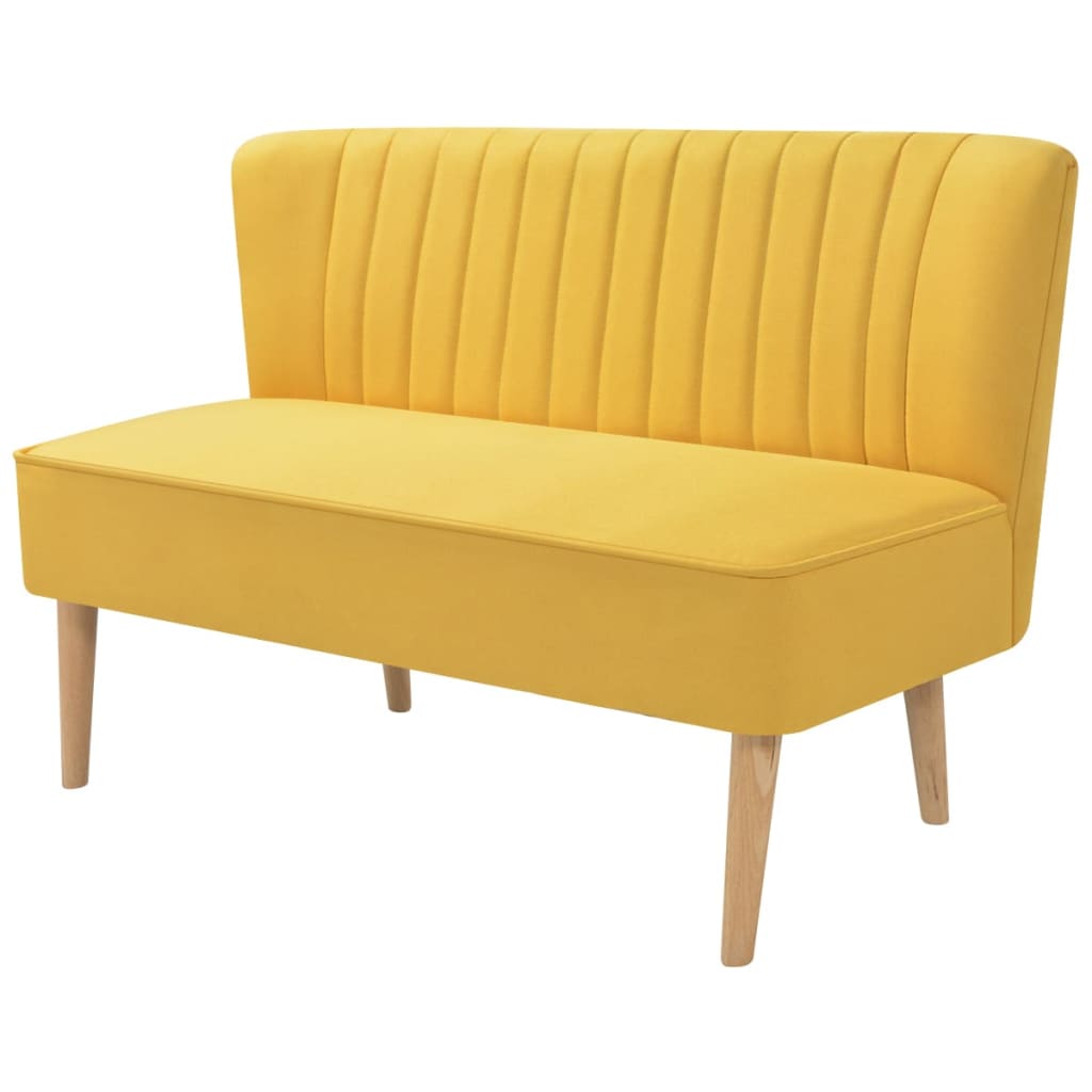  Canapé 117 x 55,5 x 77 cm Tissu Jaune