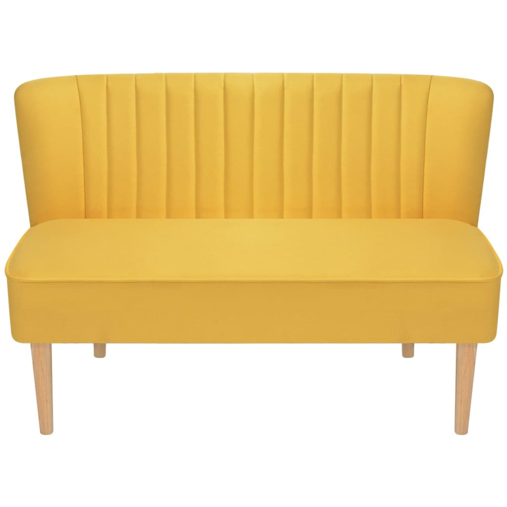  Canapé 117 x 55,5 x 77 cm Tissu Jaune