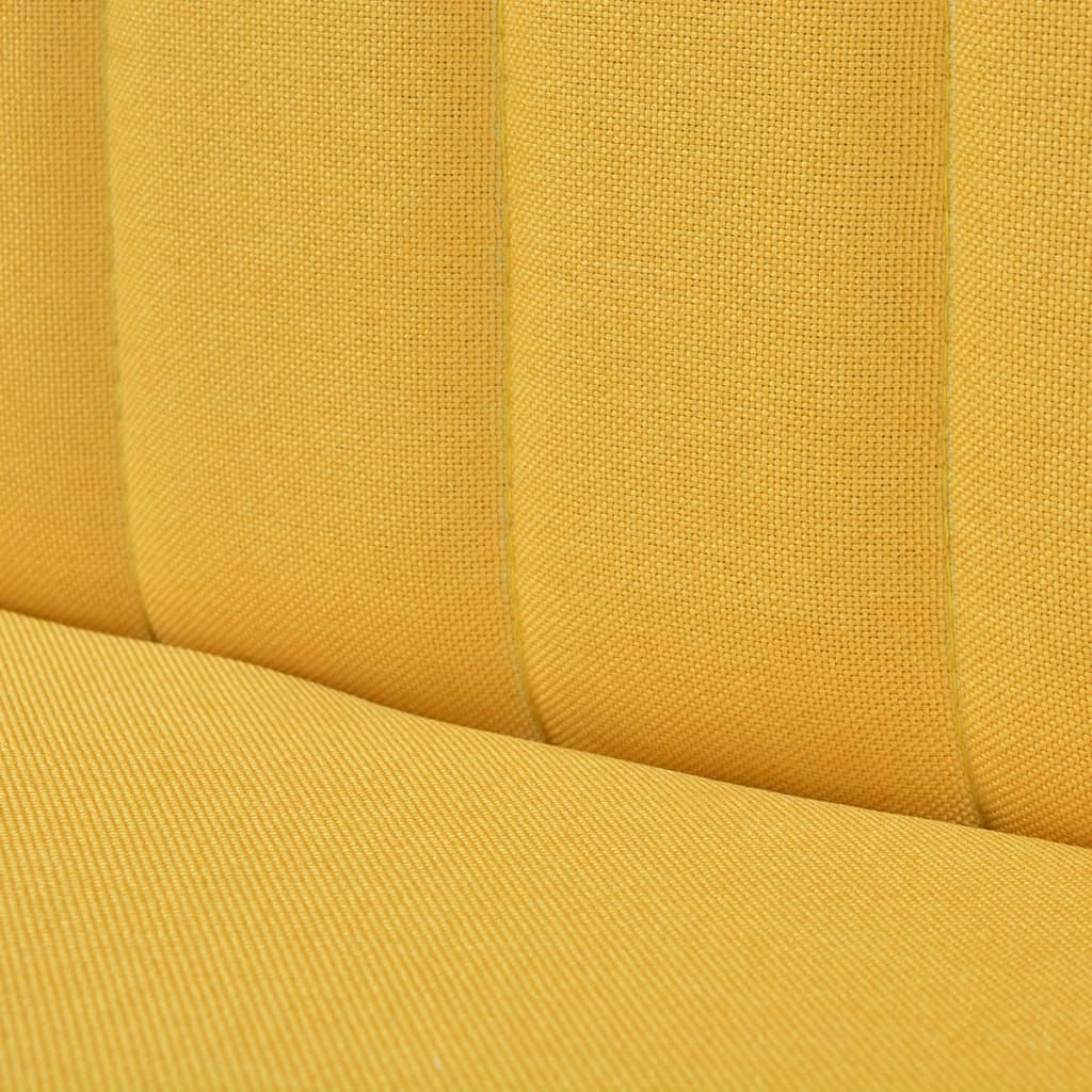  Canapé 117 x 55,5 x 77 cm Tissu Jaune