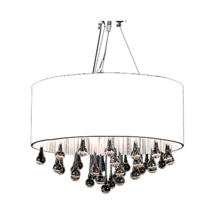 Lustre avec 85 cristaux Blanc