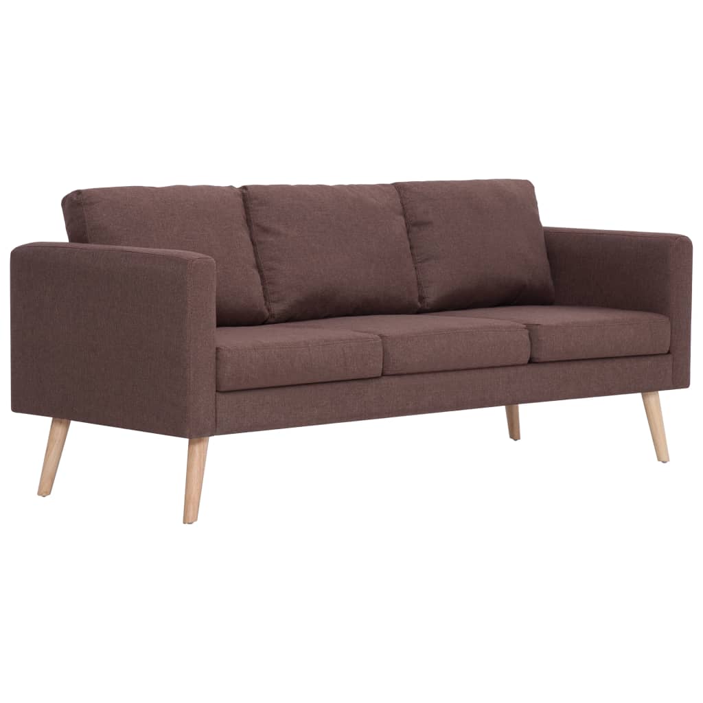  Ensemble de canapé 2 pcs Tissu Marron