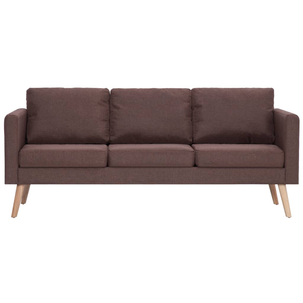  Ensemble de canapé 2 pcs Tissu Marron