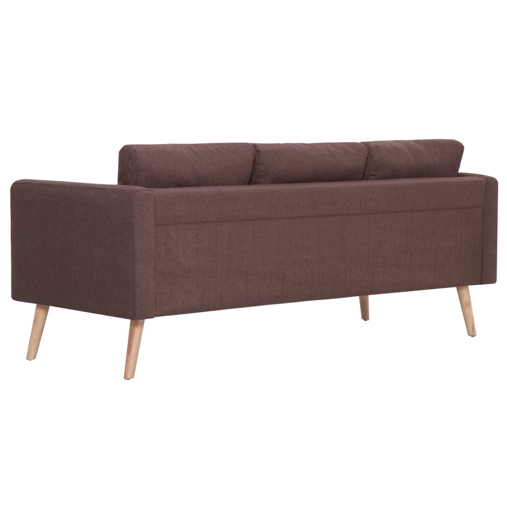  Ensemble de canapé 2 pcs Tissu Marron