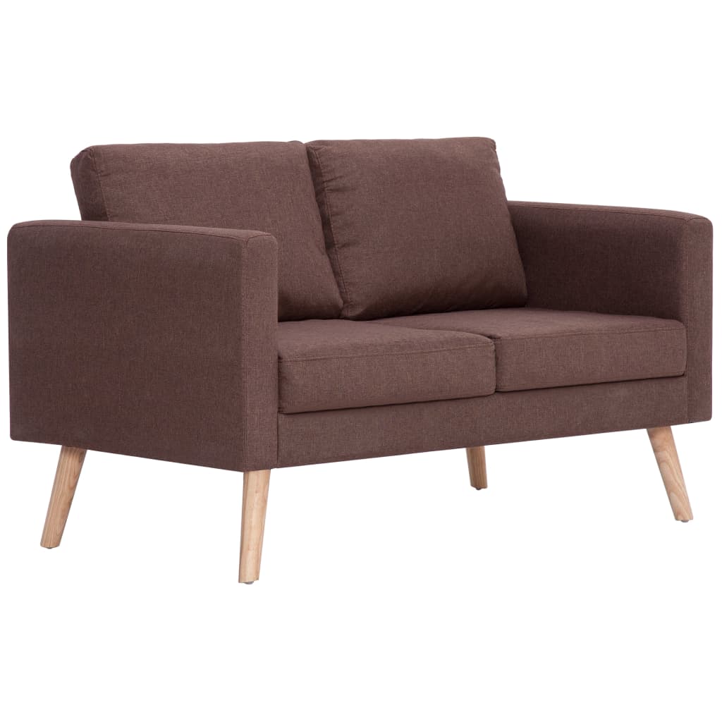  Ensemble de canapé 2 pcs Tissu Marron