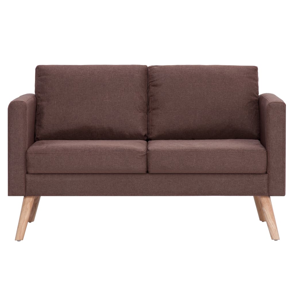  Ensemble de canapé 2 pcs Tissu Marron