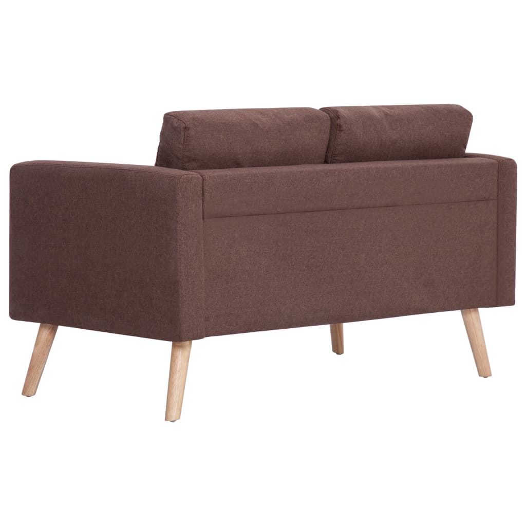 Ensemble de canapé 2 pcs Tissu Marron