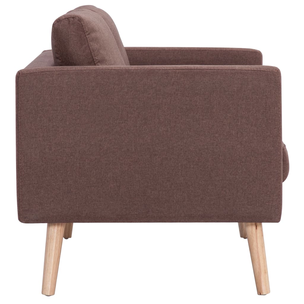  Ensemble de canapé 2 pcs Tissu Marron