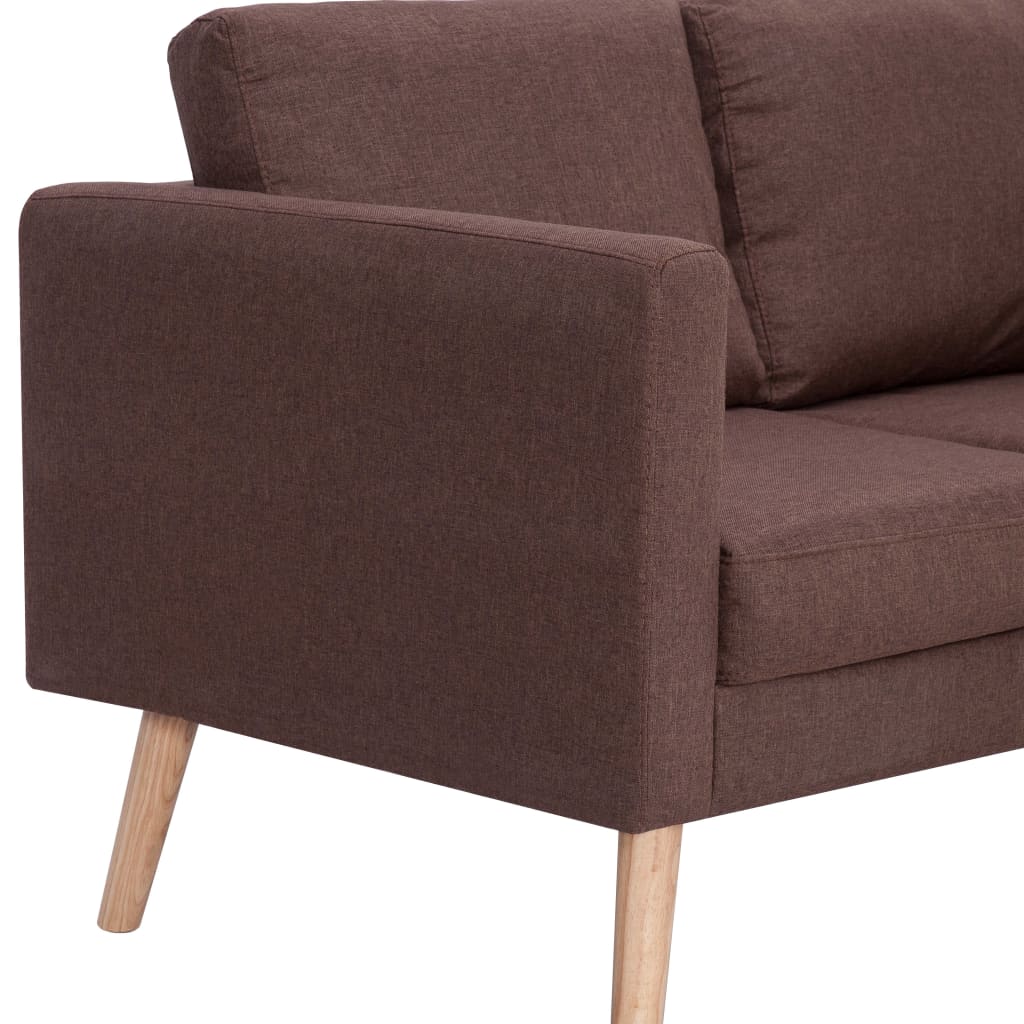  Ensemble de canapé 2 pcs Tissu Marron