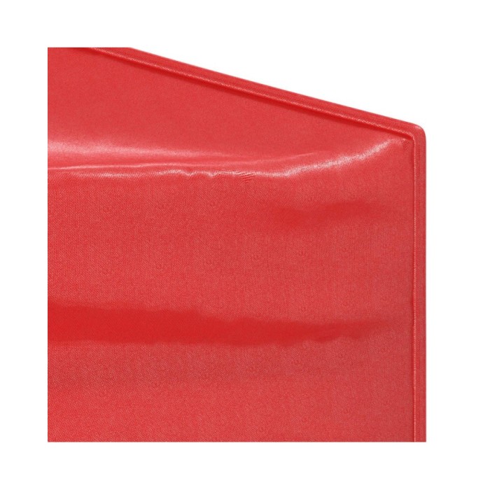 Tente de réception pliable avec parois Rouge 3x6 m