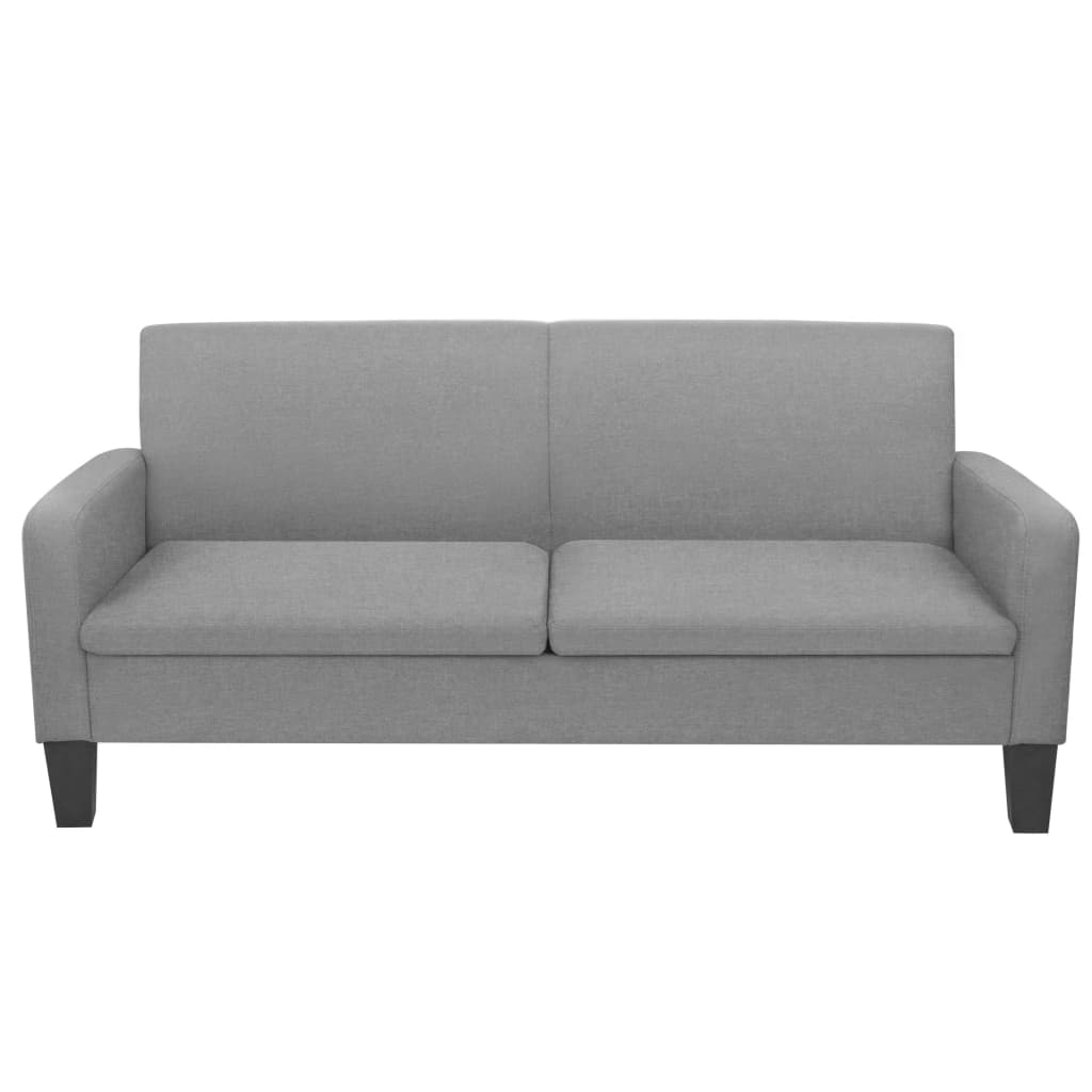  Canapé à 3 places 180 x 65 x 76 cm Gris clair