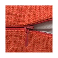 Housses de coussin 4 pcs Aspect de lin Terre-cuite 80x80 cm