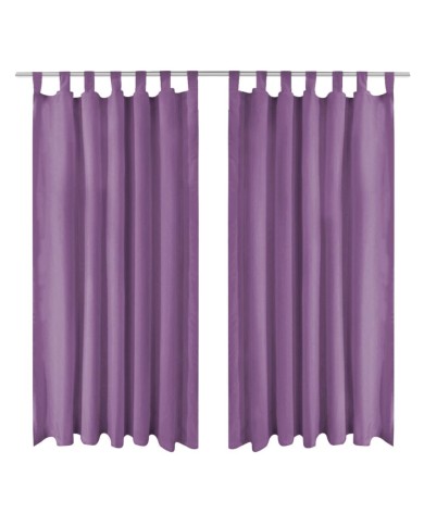 Rideau occultant avec boucles 2 pcs 140 x 175 cm Lilas