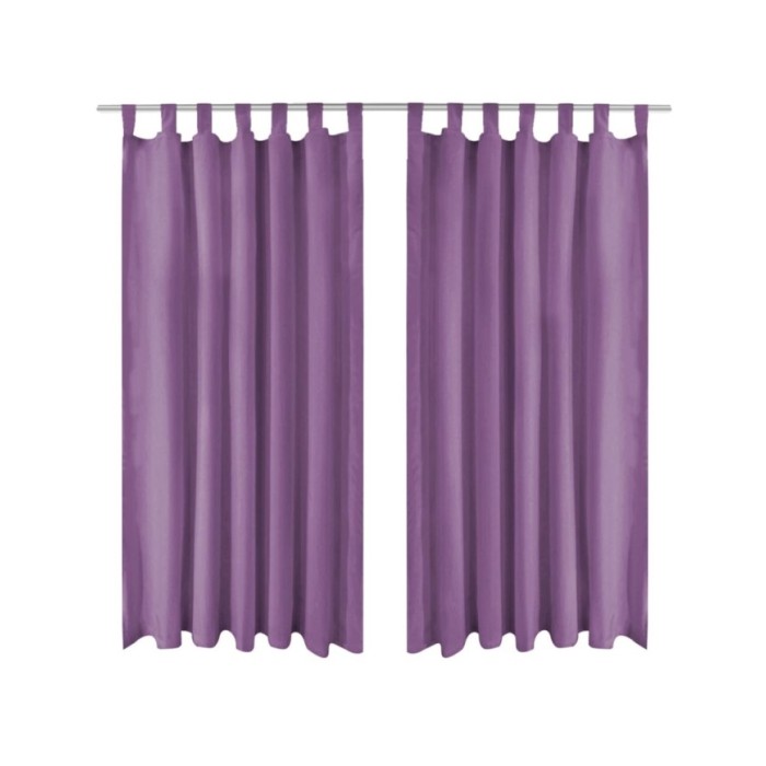 Rideau occultant avec boucles 2 pcs 140 x 175 cm Lilas