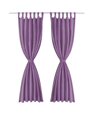 Rideau occultant avec boucles 2 pcs 140 x 175 cm Lilas
