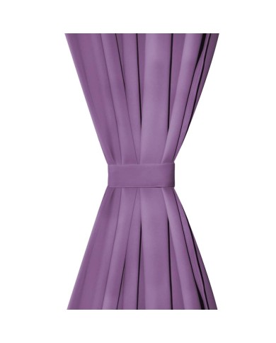Rideau occultant avec boucles 2 pcs 140 x 175 cm Lilas