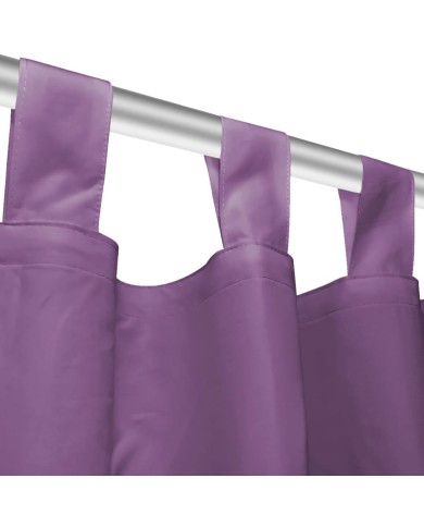 Rideau occultant avec boucles 2 pcs 140 x 175 cm Lilas