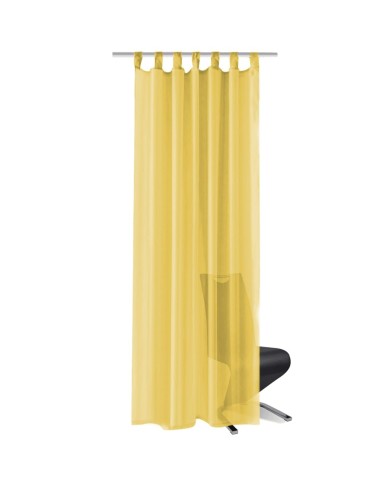 Rideau occultant 2 pcs Voile 140 x 245 cm Jaune