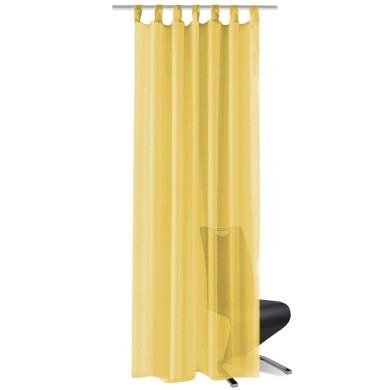 Rideau occultant 2 pcs Voile 140 x 245 cm Jaune