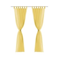 Rideau occultant 2 pcs Voile 140 x 245 cm Jaune