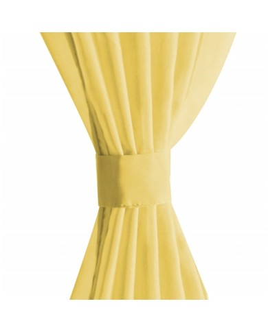 Rideau occultant 2 pcs Voile 140 x 245 cm Jaune