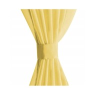 Rideau occultant 2 pcs Voile 140 x 245 cm Jaune
